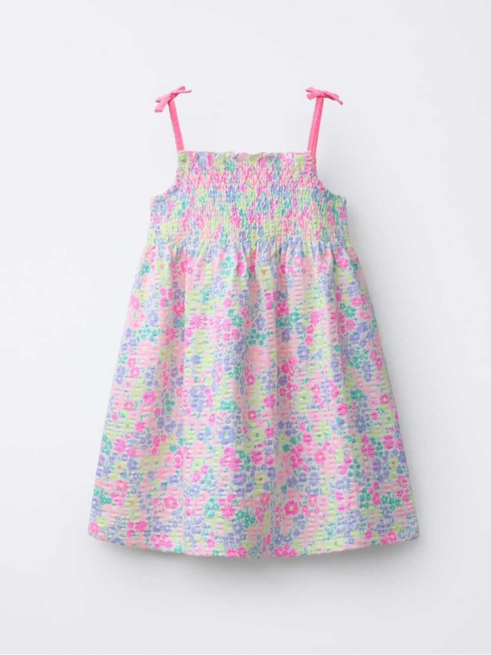 ZARA ELASTICIZED FLORAL PRINT DRESS